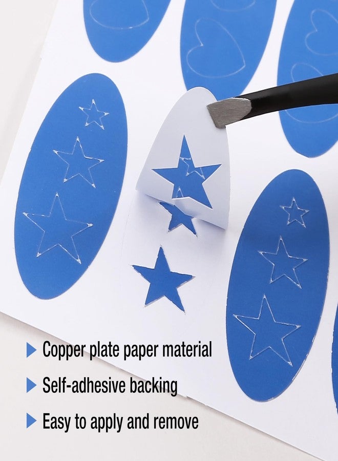 GEUUFEA 8 Sheets Eyeliner Stencil Stickers, Star Eye Winged and Smokey Eyeshadow Applicators Shaper Tool, Makeup Stencils Stickers for All Eye Shapes - Image 3